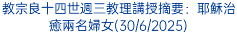 教宗良十四世週三教理講授摘要：耶穌治癒兩名婦女(30/6/2025)