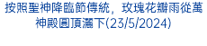 按照聖神降臨節傳統，玫瑰花瓣雨從萬神殿圓頂灑下(23/5/2024)