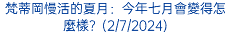 梵蒂岡慢活的夏月：今年七月會變得怎麼樣？(2/7/2024)