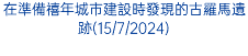 在準備禧年城市建設時發現的古羅馬遺跡(15/7/2024)