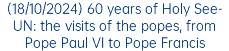 (18/10/2024) 60 years of Holy See-UN: the visits of the popes, from Pope Paul VI to Pope Francis