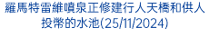 羅馬特雷維噴泉正修建行人天橋和供人投幣的水池(25/11/2024)